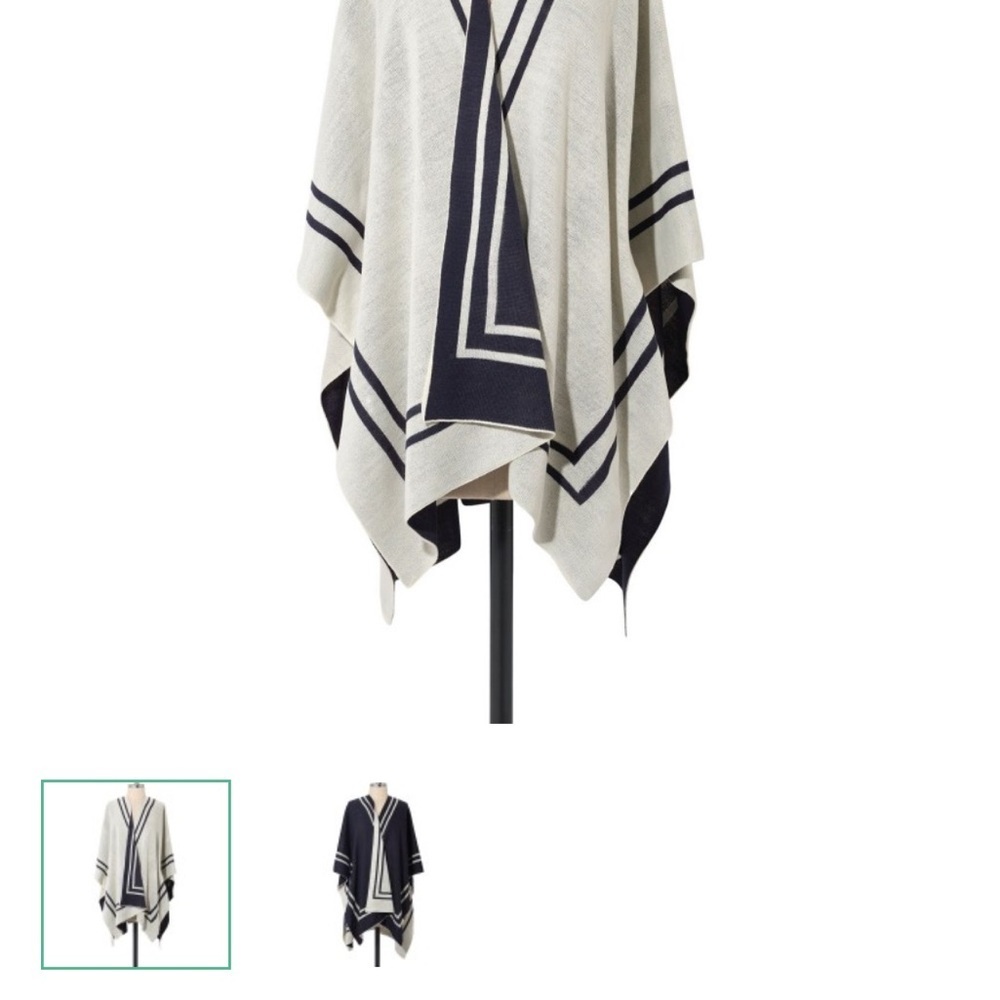 Ralph Lauren Blue Label Jet Set Ruana RevPoncho. One Size fits all. NWT EA113 - Picture 2 of 4